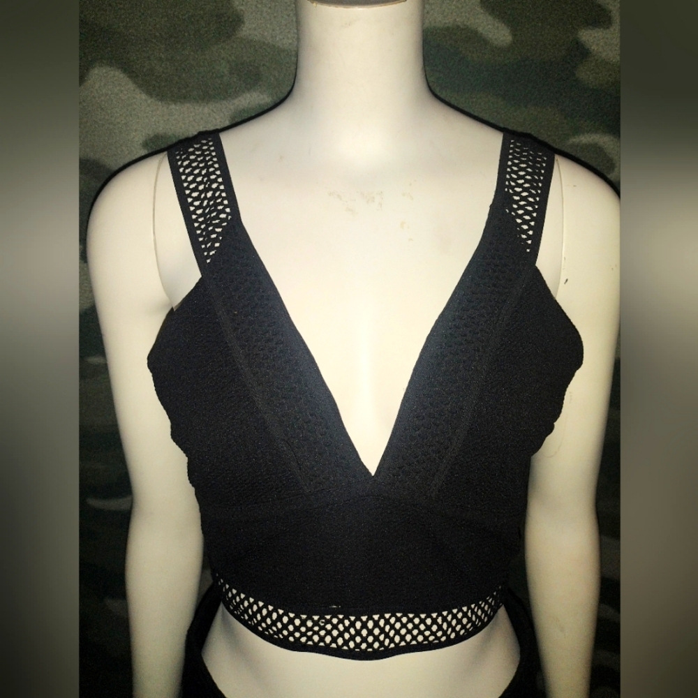 "Love" Black Bralette